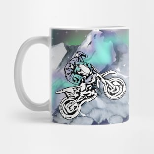 DIRT BIKE DAD WINTER MOUNTAINS NORDIC NATURE Mug